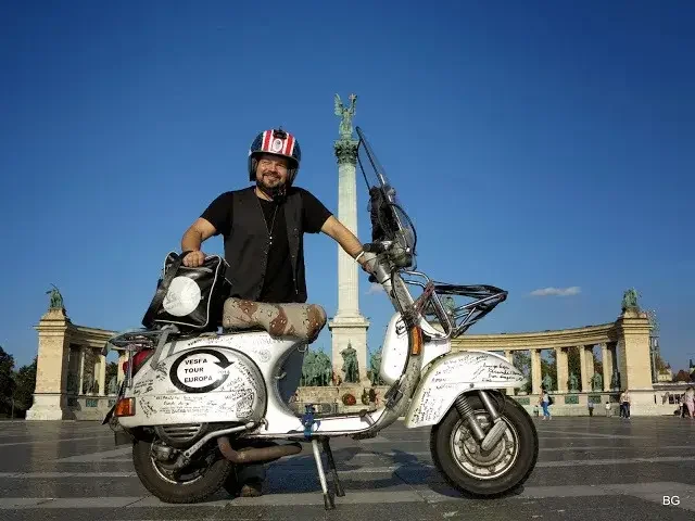 Markus Mayer Vespa Heroes Square Budapest Hungary 2014