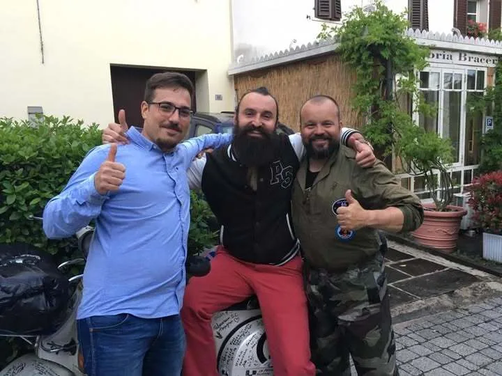 Markus Mayer with Claudio Zappetti in Sambuca Pistoiese Tuscany 2016 — unexpected reunion