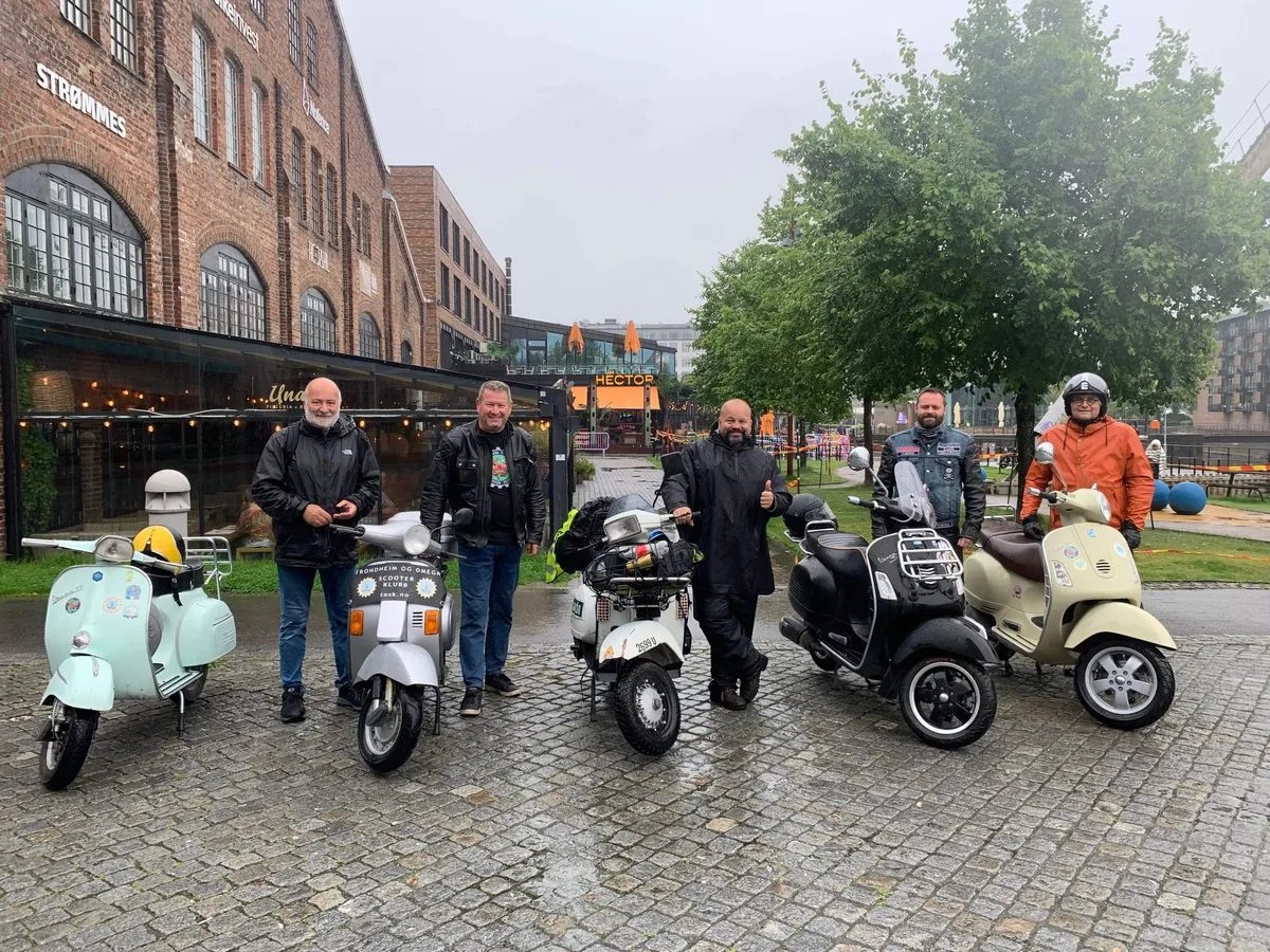 Markus André Mayer with TOSK Trondheim og Omegn Scooter Klubb and Vespa Cowboys Norway 2023