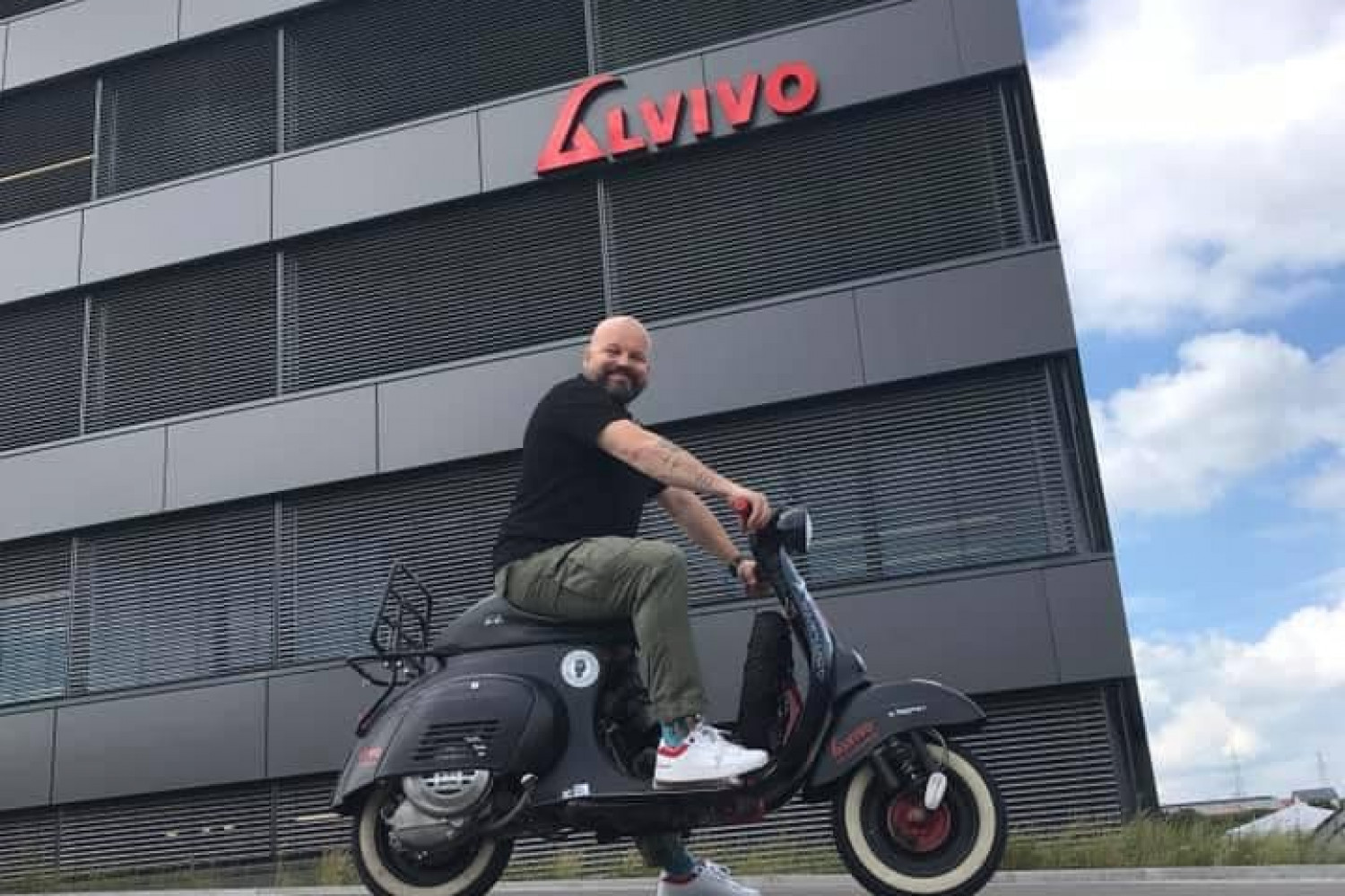 Me on Eleonore at Alvivo Headquarters
