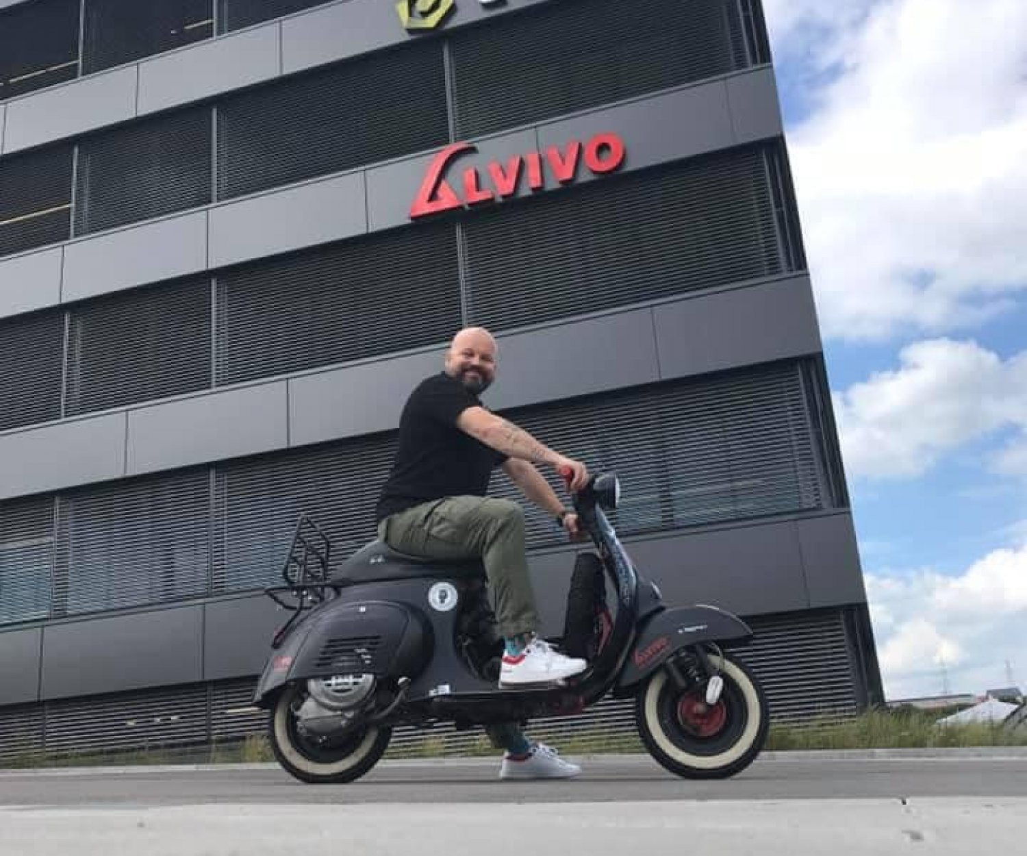 Me on Eleonore at Alvivo Headquarters