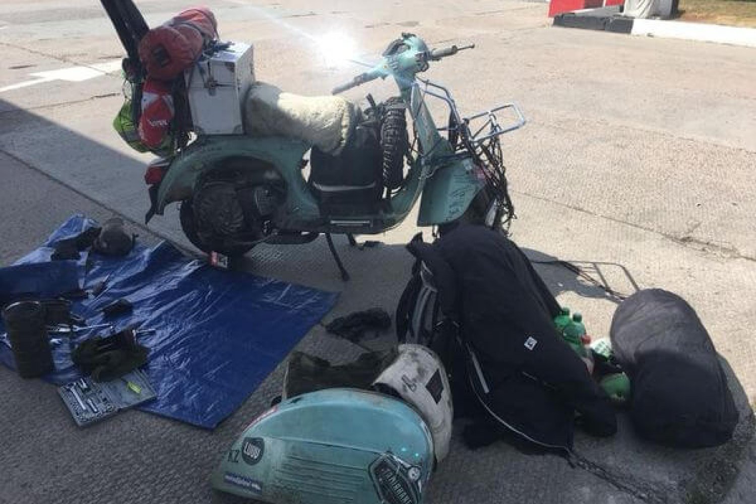 Breakdown in a gas station