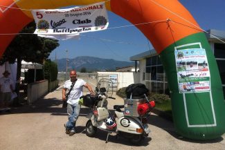 Markus Mayer with Vespa at Raduno Nazionale Battipagila 2014