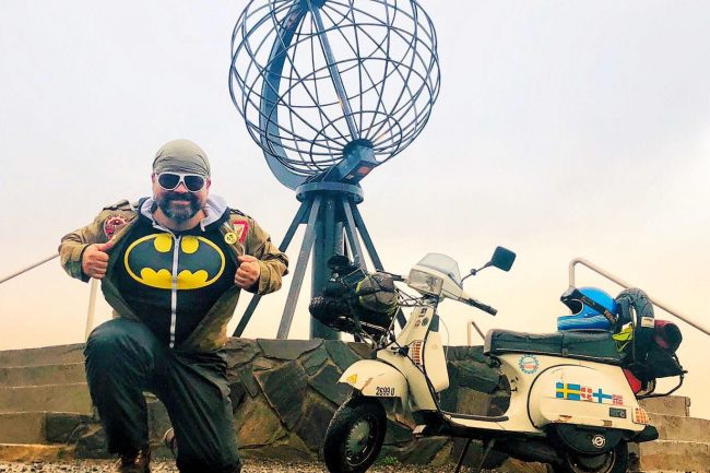Vespa at Nordkap